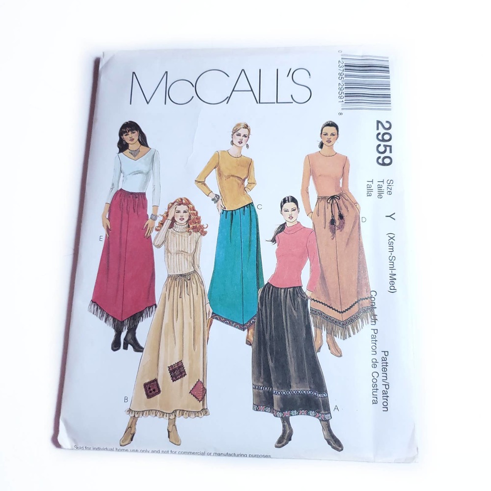 Vintage | McCalls Y2K Skirt Pattern XS-M